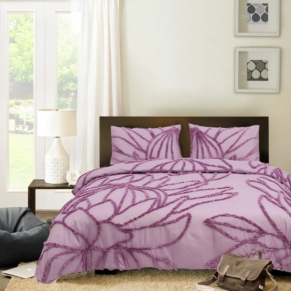 Cynthia Protea Botanical Tufted Chenille Embroidery Duvet কভার কুইল্ট কভার সেট বেডিং সেট